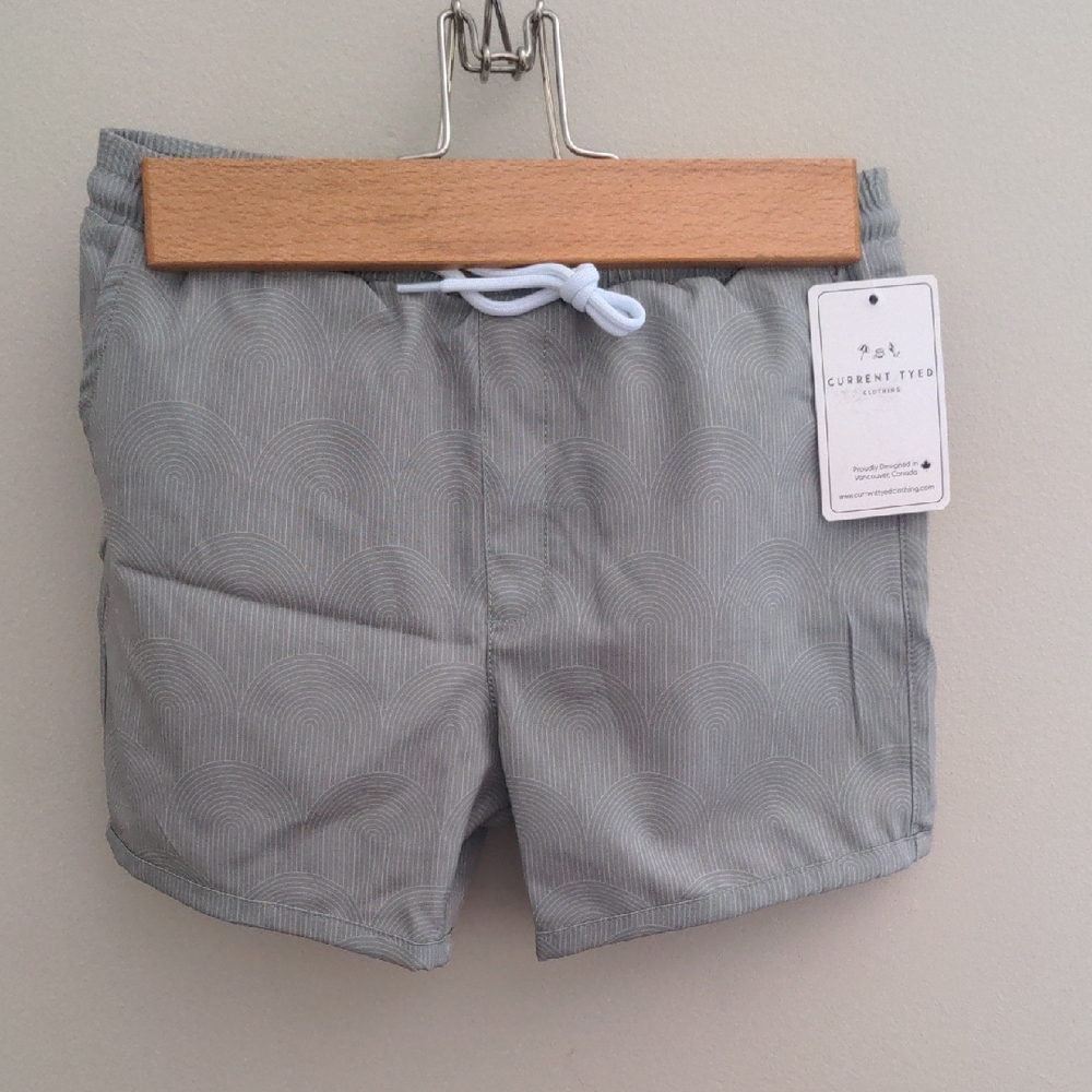 NWT Swim Trunks Current Tyed Swim Bottoms, UPF 50+ Canadian Brand, Sage